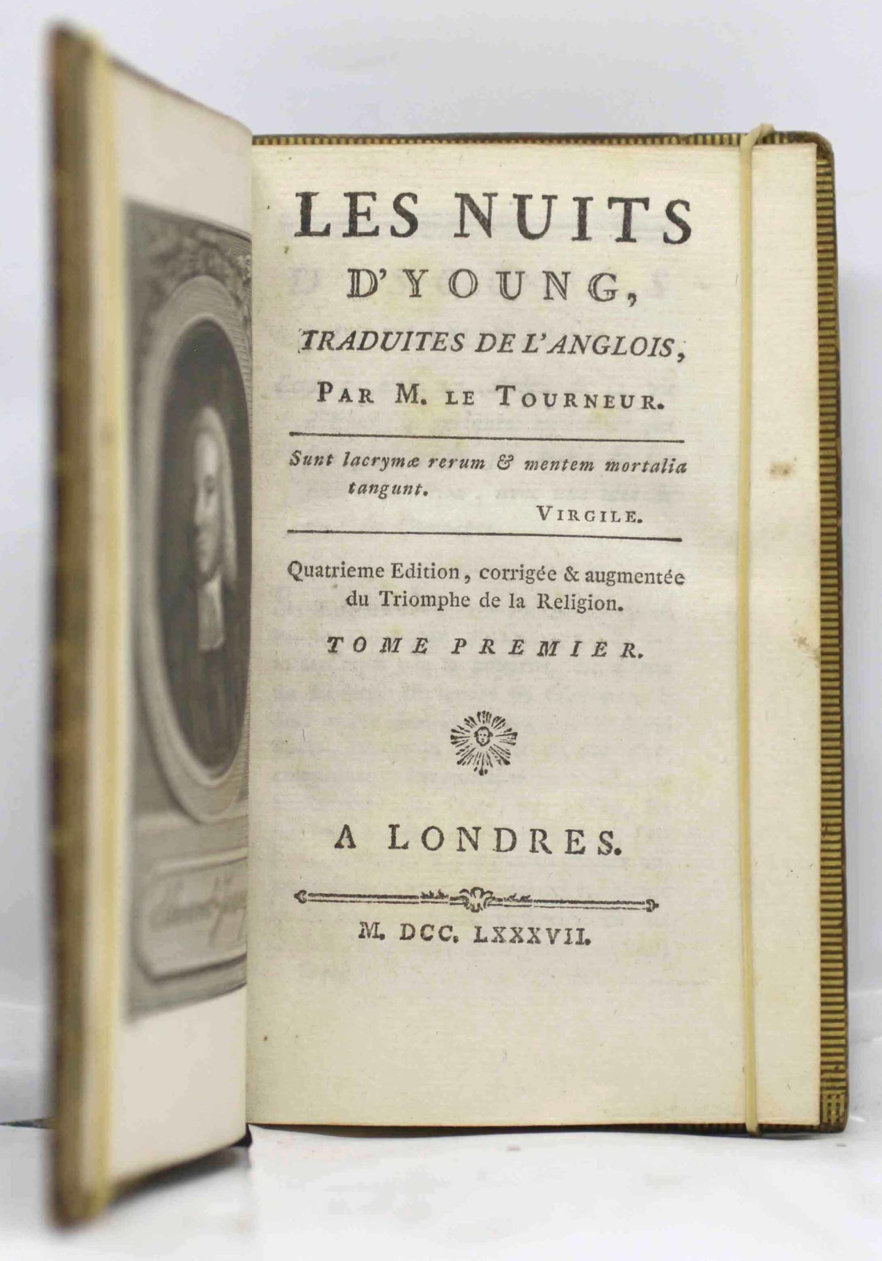 YOUNG, Les nuits d'Young, traduites de l'anglais par M. Le Tourneur. Quatrième édition. 1787 – Image 4