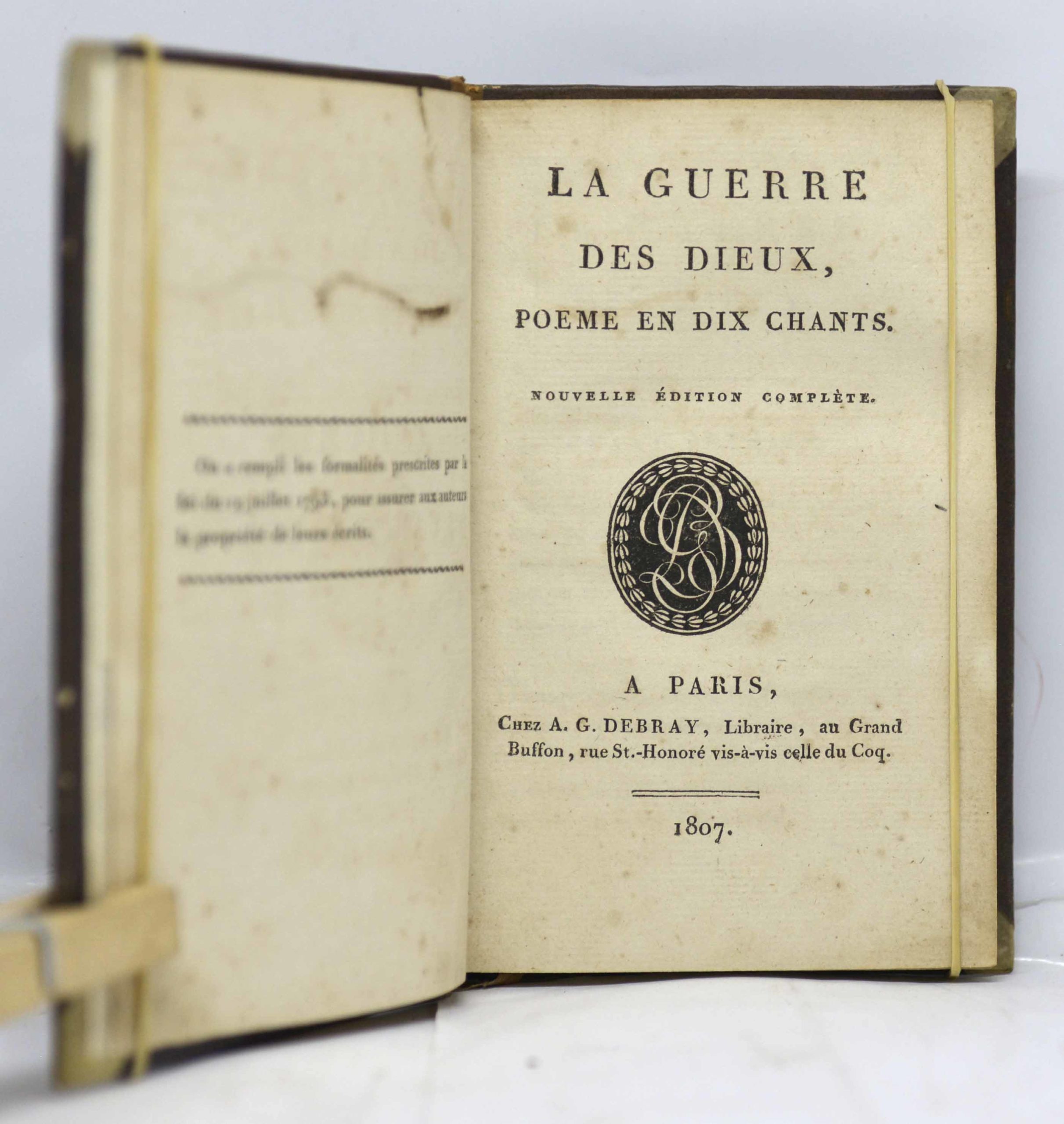 PARNY, La Guerre des dieux, poème en dix chants. 1807 – Image 2