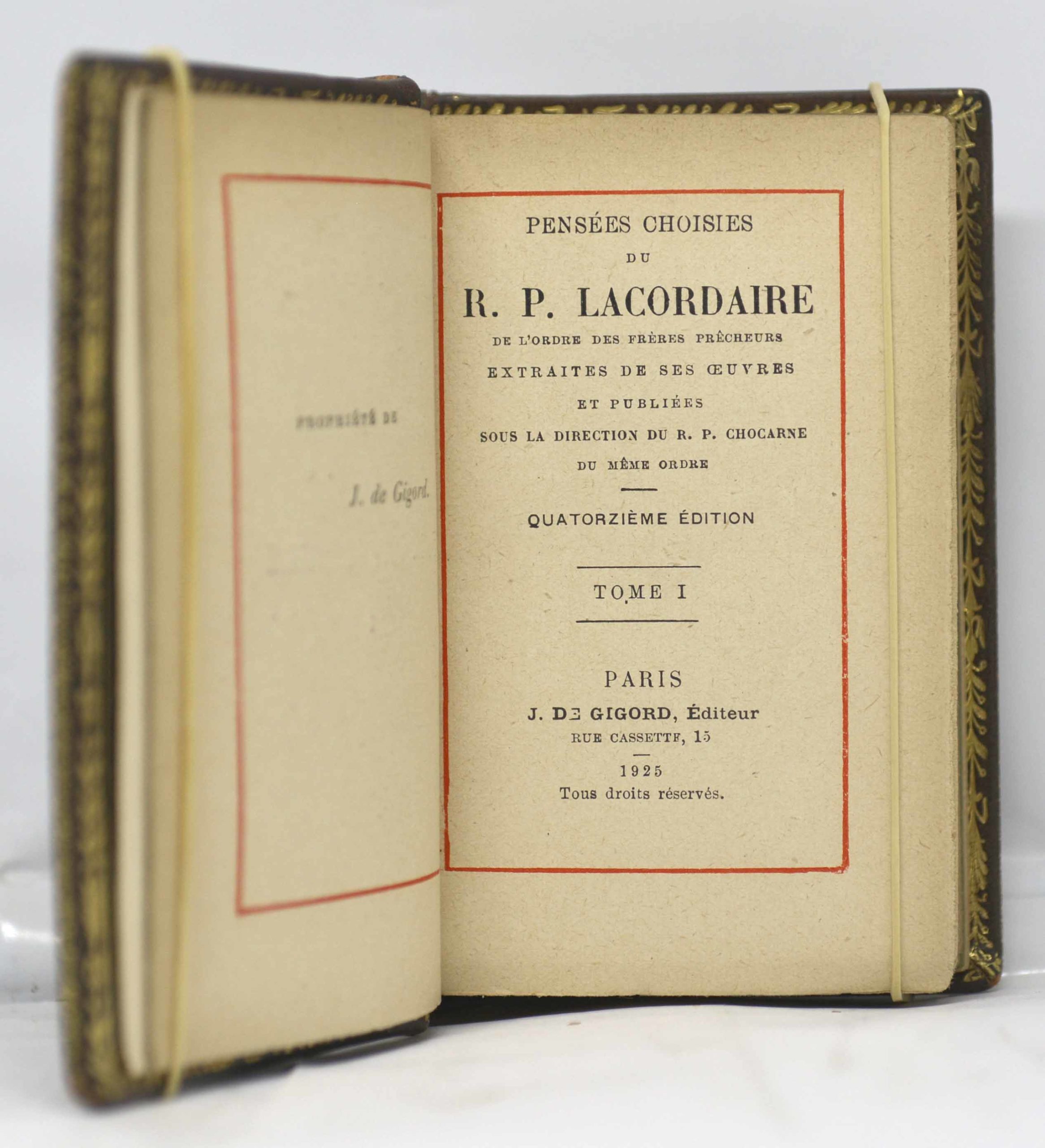 LACORDAIRE (père), Pensées choisies de R. P. Lacordaire, 1921 – Image 3