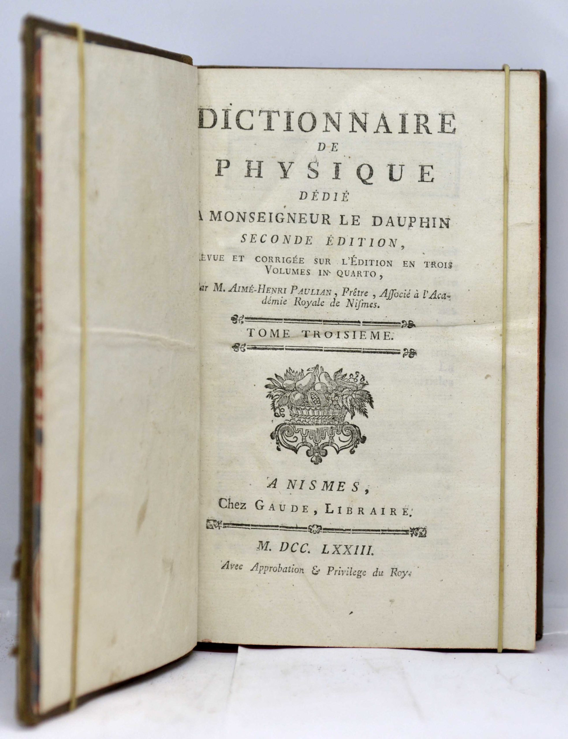 PAULIAN, Dictionnaire de physique dédié à Monseigneur le Dauphin. 1773 – Image 8