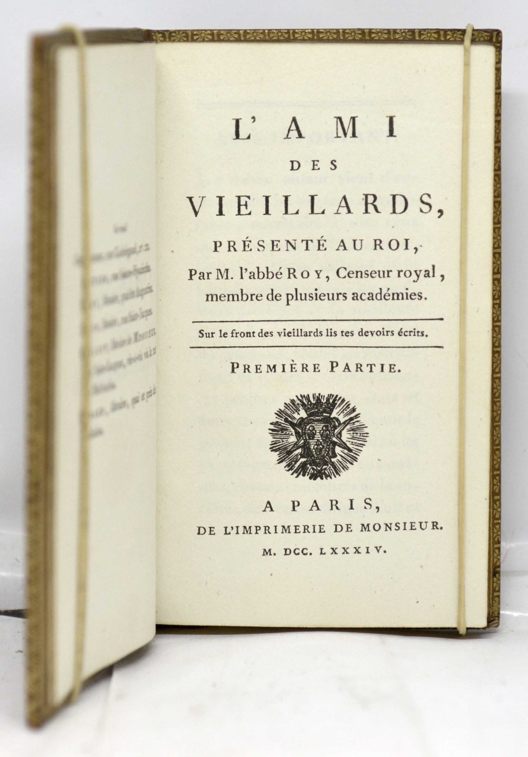 ROY, L’Ami des vieillards, présenté au Roi. 1784 – Image 2