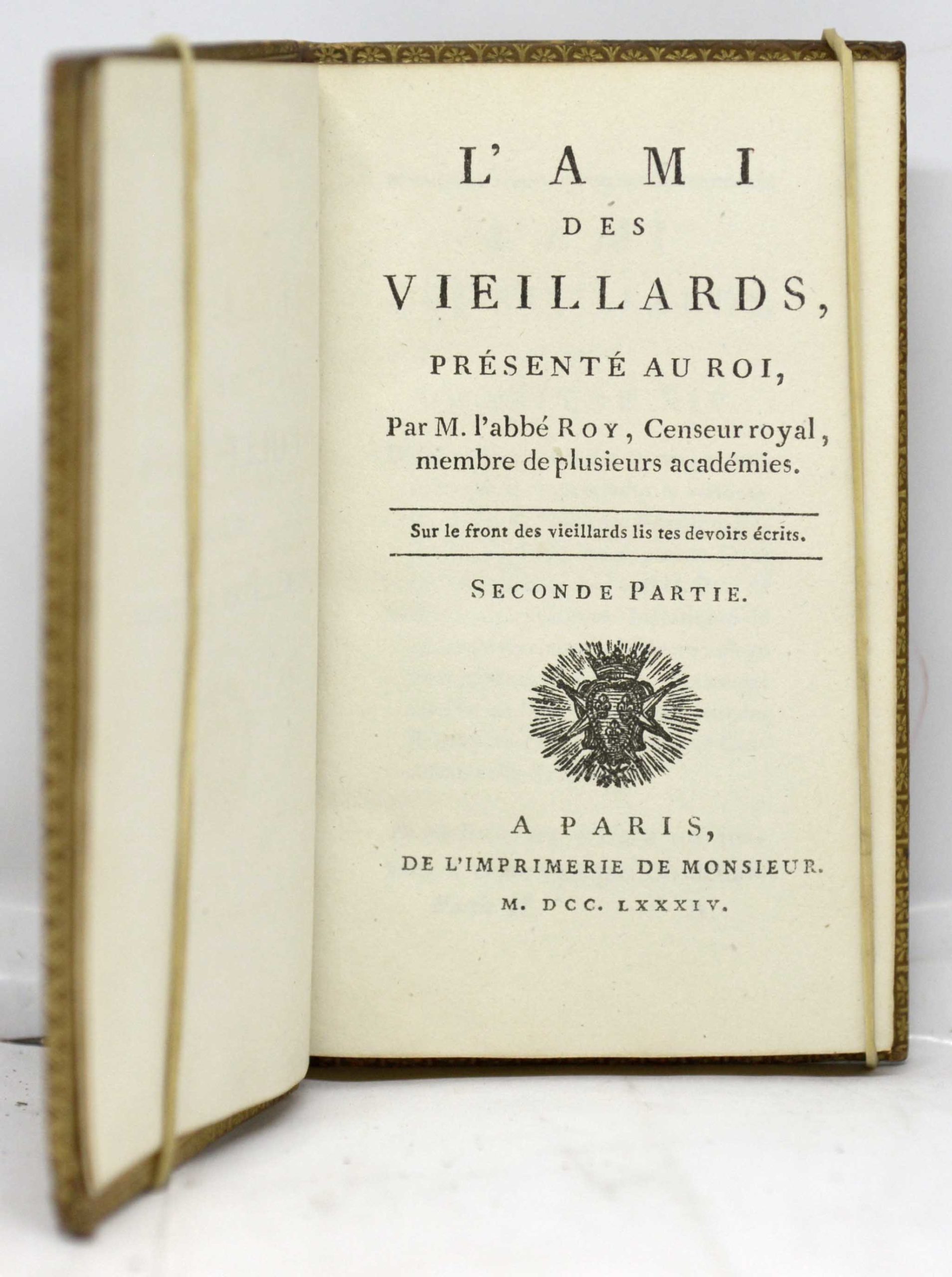 ROY, L’Ami des vieillards, présenté au Roi. 1784 – Image 3