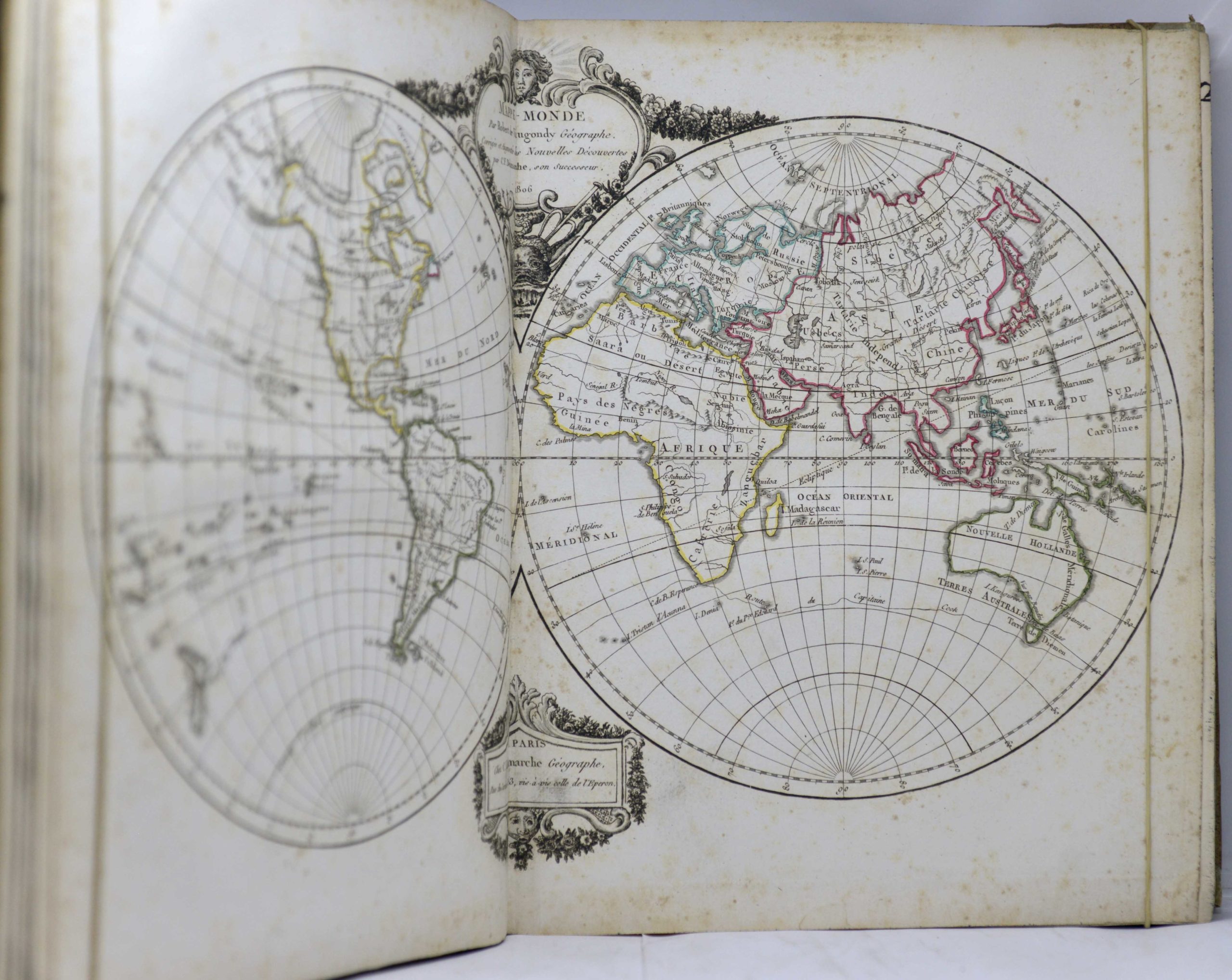 VAUGONDY, Nouvel atlas portatif destiné principalement pour l'instruction de la jeunesse d'après la géographie moderne de feu l'abbé Delacroix. 1806 – Image 3