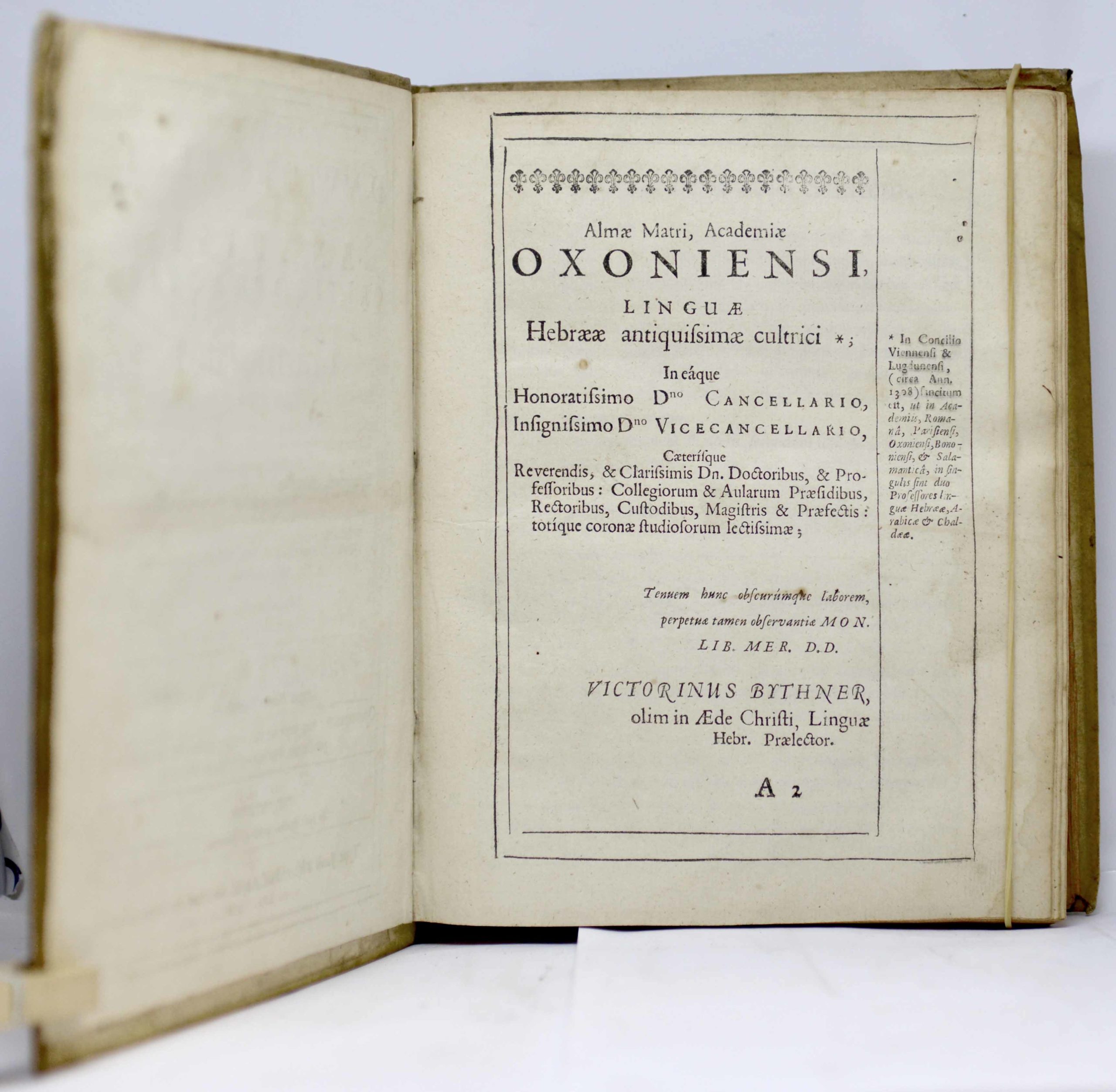 BYTHNER, Victorinus (1605-1670)LYRA PROPHETICA DAVIDIS REGIS : SIVE ANALYSIS CRITICO-PRACTICA PSALMORUM... Suivi de LINGUA ERUDITORUM : SIVE INSTITUTIO METHODICA LINGUAE SANCTAE...1653 – Image 3