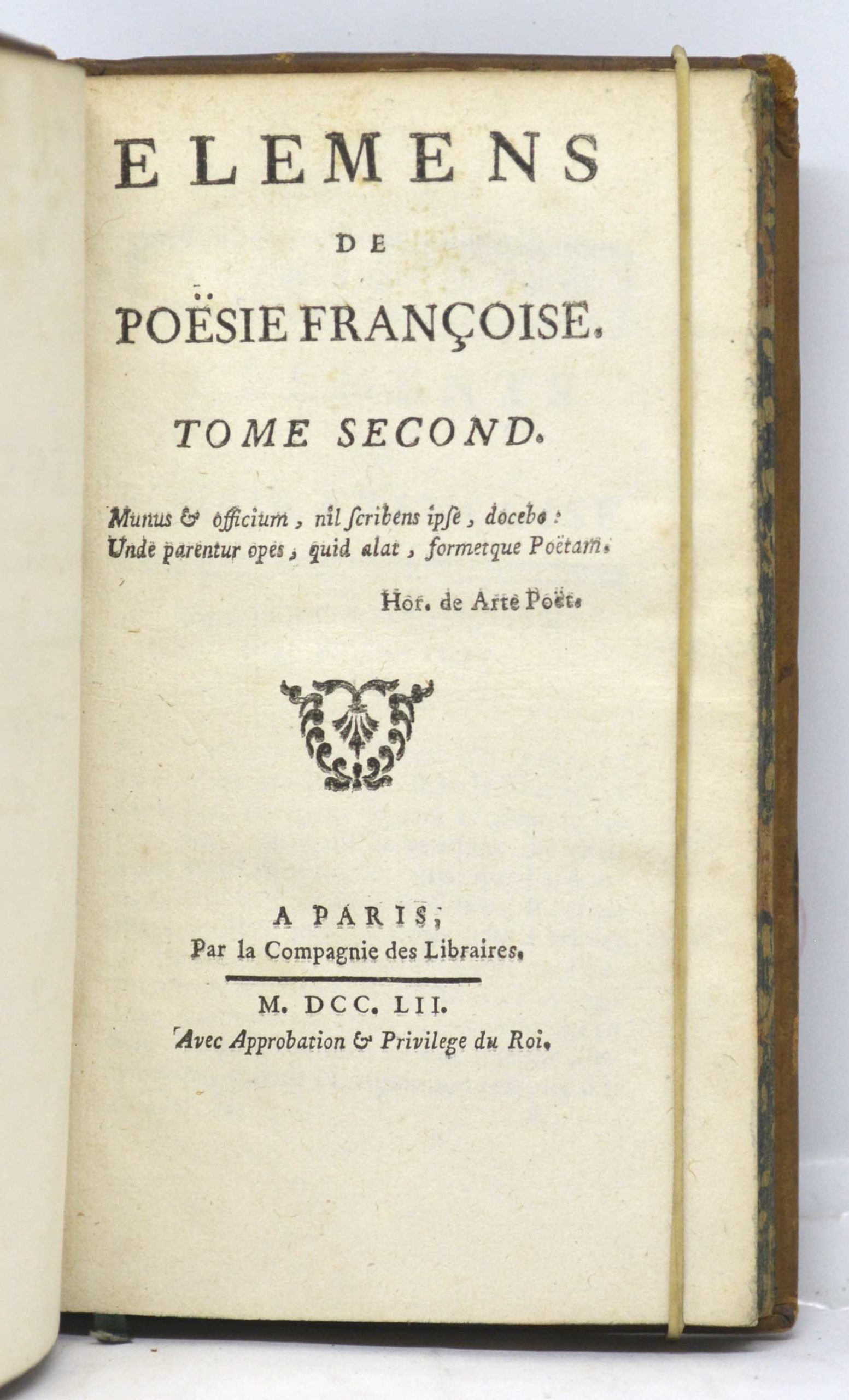 JOANNET, Élémens de poësie françoise, 1752 – Image 3