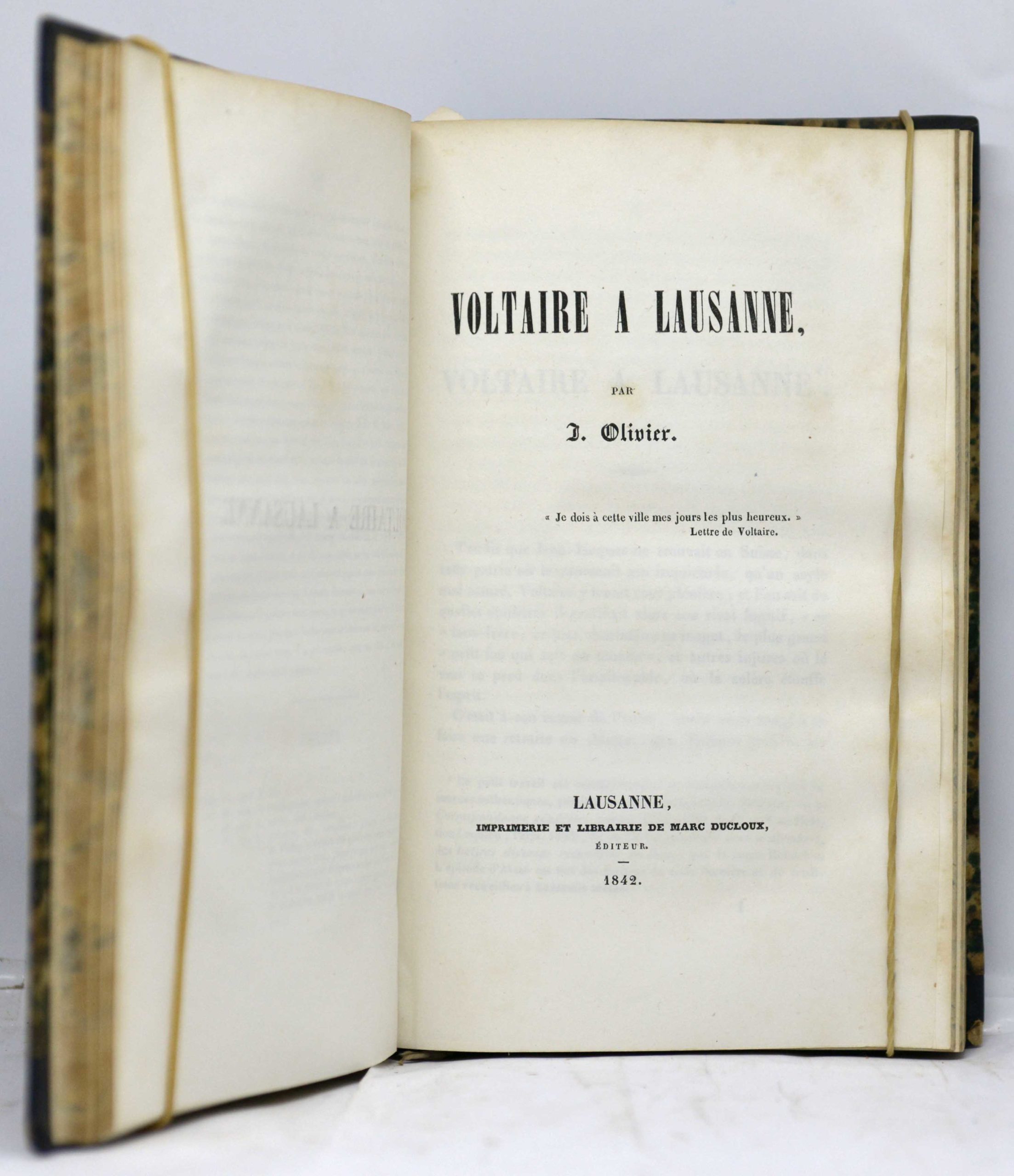 OLIVIER, Etudes d'Histoire nationale: Le major Davel (1732). Voltaire à Lausanne (1756-1758). La Révolution hélvétique (1780-1830). 1842 – Image 4