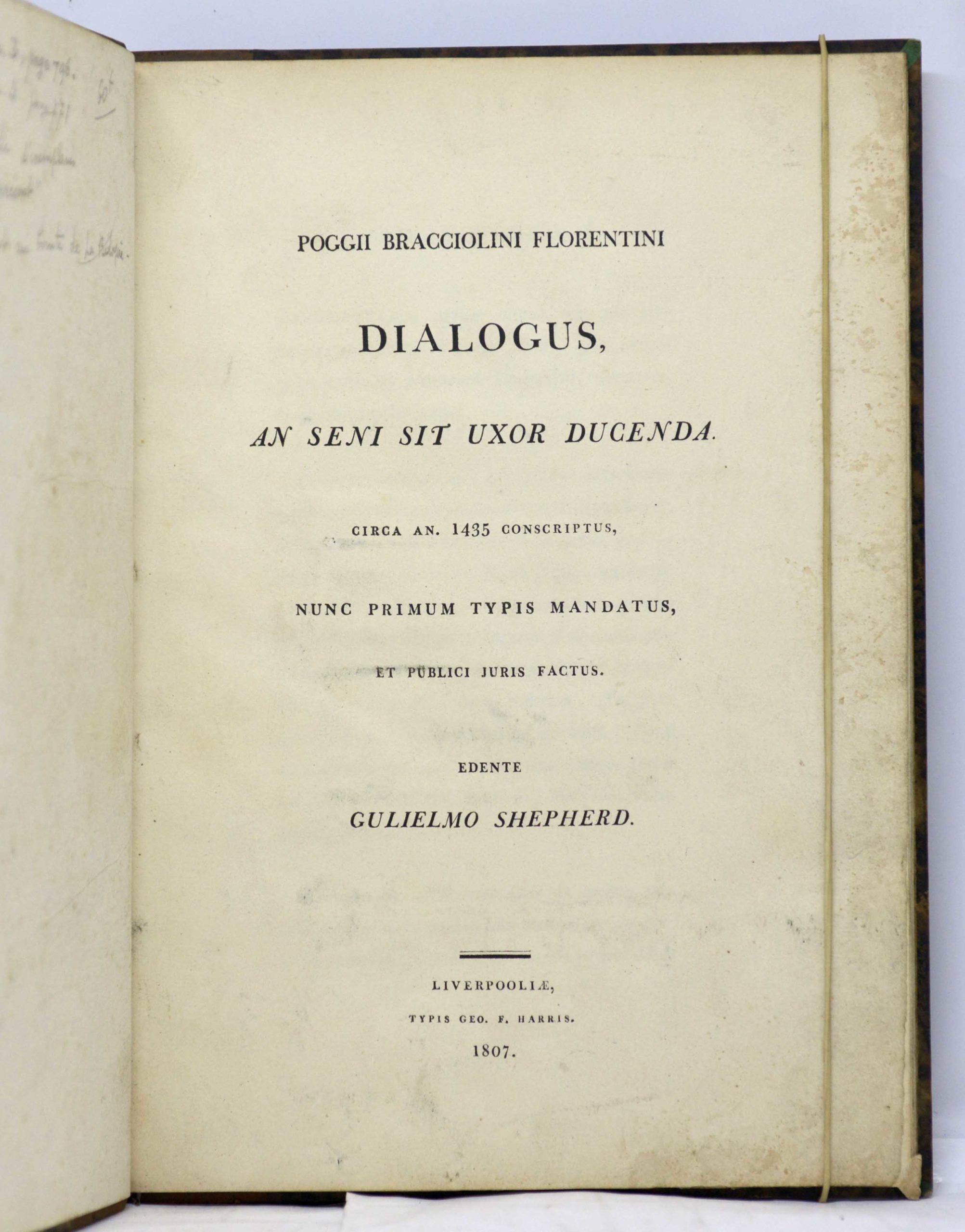 BRACCIOLINI, Dialogus, an seni sit uxor ducenda. 1807 – Image 2
