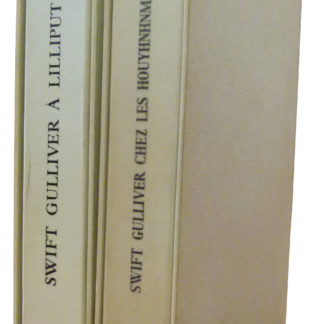 SWIFT / NORTH (ill.), VOYAGE DE GULLIVER dans des contrées lointaines. I/ VOYAGE A LILLIPUT. 11 eaux-fortes originales de Marcel North. II/ VOYAGE CHEZ LES HOUYHNHNMS. 11 eaux-fortes originales de Marcel North - [Avec une 2 DESSINS ORIGINAUX, une SUITE SUR CHINE et une SUITE SUR JAPON]. 1944-1946