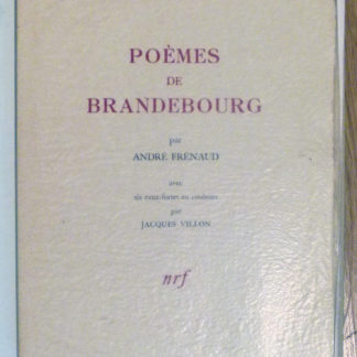 FRENAUD / VILLON (ill.), POÈMES DE BRANDEBOURG par André Frénaud avec six compositions gravées en couleurs par Jacques Villon. 1947