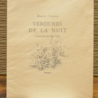 CHAPPAZ / CREUX (ill.), Verdures de la nuit, 1945