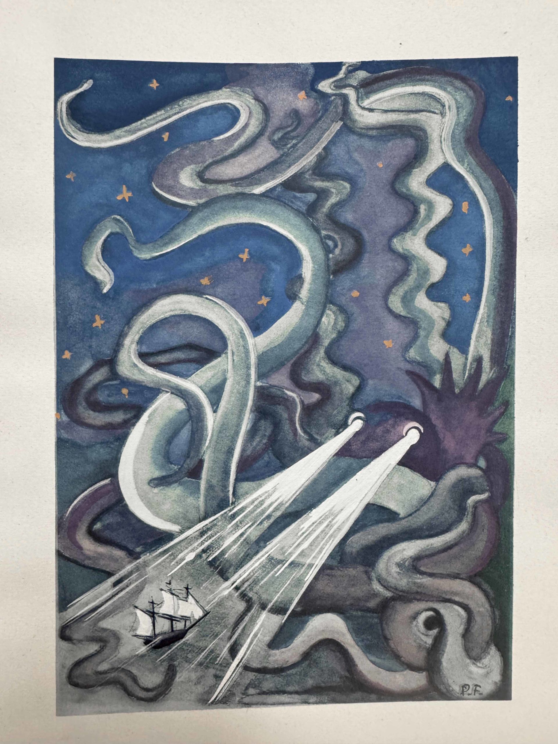 GIONO / FONTEINAS (ill.), FRAGMENTS D'UN PARADIS (Les Anges). Poème. Illustrations de Pierre Fonteinas. 1948 – Image 3