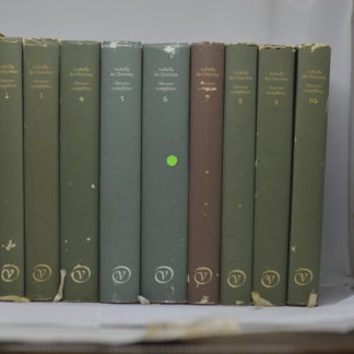 Isabelle de CHARRIÈRE (1740-1805), Oeuvres complètes,1979-84