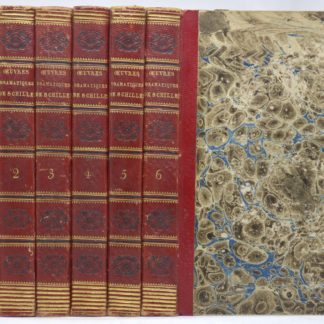 SCHILLER, Oeuvres dramatiques de F. Schiller, traduites de l’allemand ; précédées d’une notice biographique et  littéraire sur Schiller. 1821