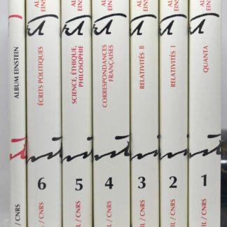 EINSTEIN, Albert Einstein. Oeuvres choisies. 1989-1993